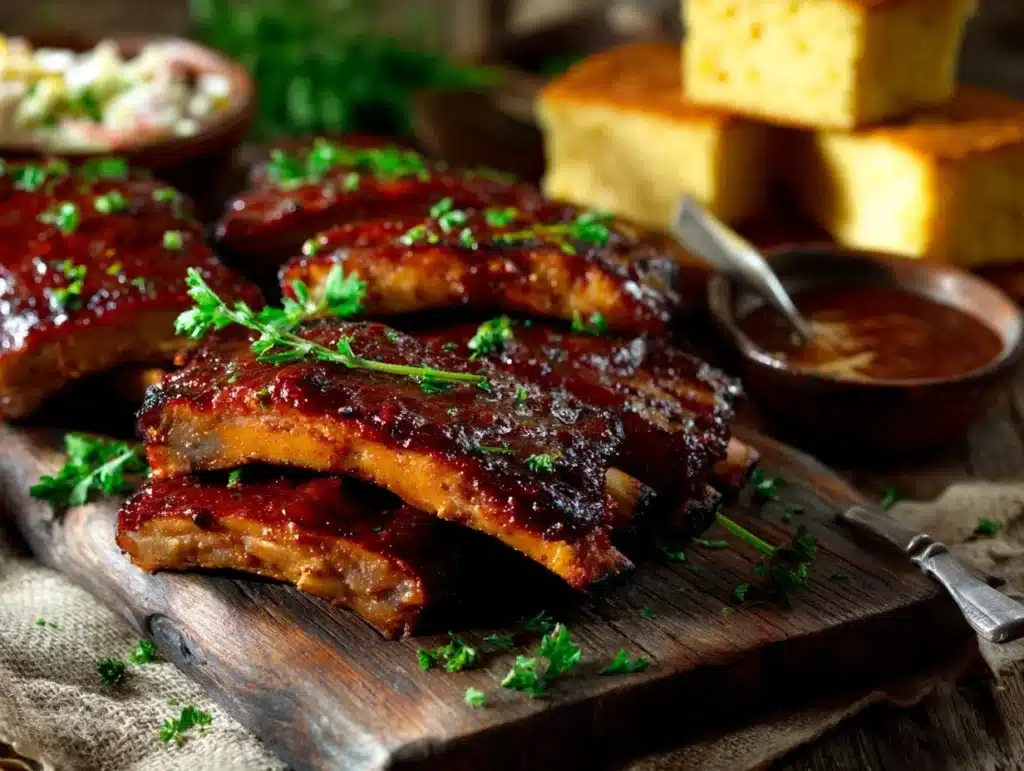 apple butter bbq ribs - featured image