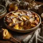 apple cider caramel bread pudding - featured image