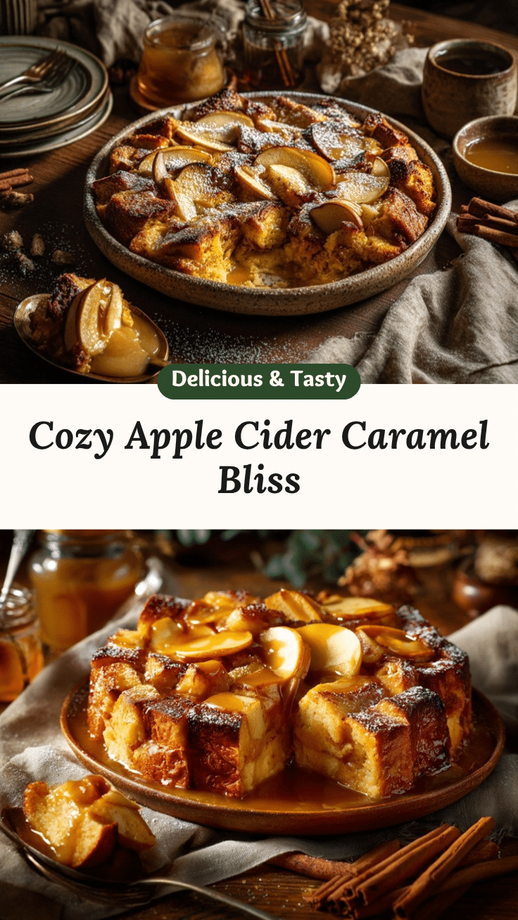 apple cider caramel bread pudding recipe