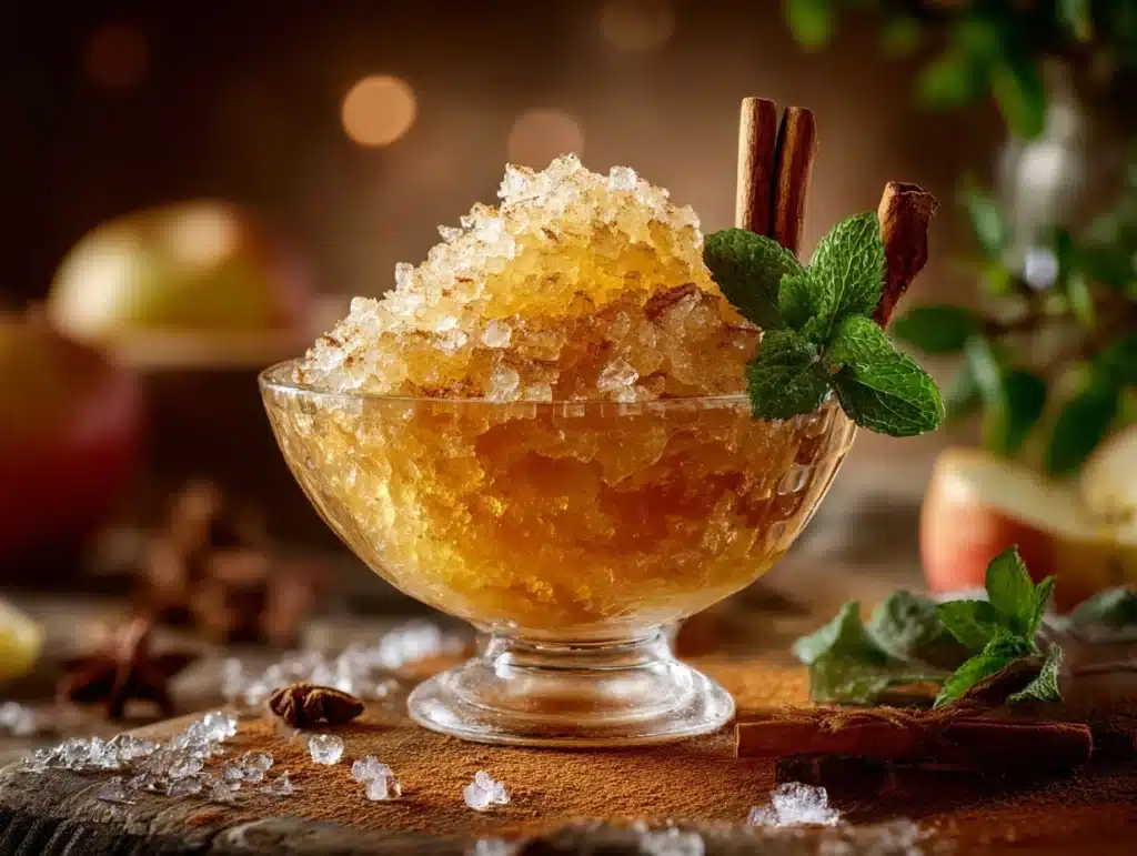 apple cider granita - featured image