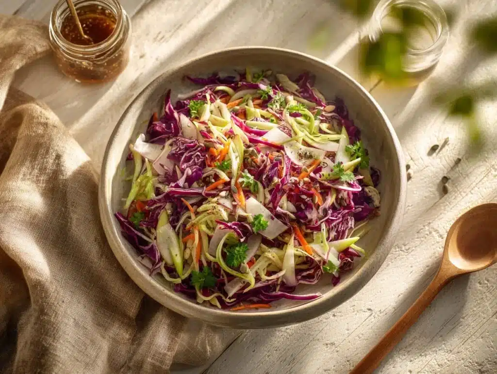 apple cider vinegar slaw - featured image