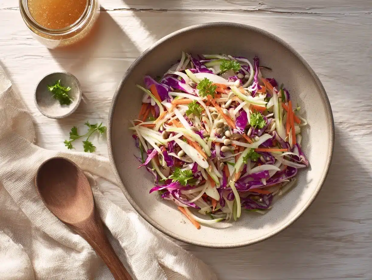 apple cider vinegar slaw preparation steps