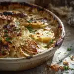 charred leek potato gratin - featured image