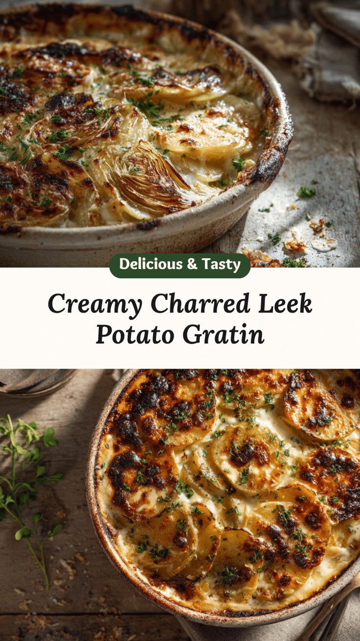 charred leek potato gratin recipe