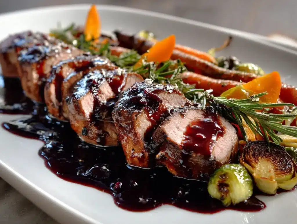 cranberry-balsamic pork tenderloin - featured image