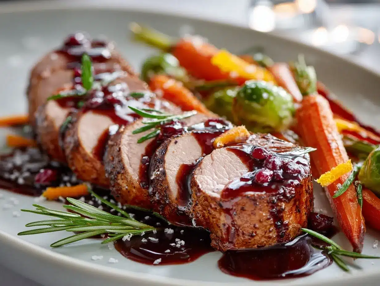 cranberry-balsamic pork tenderloin preparation steps
