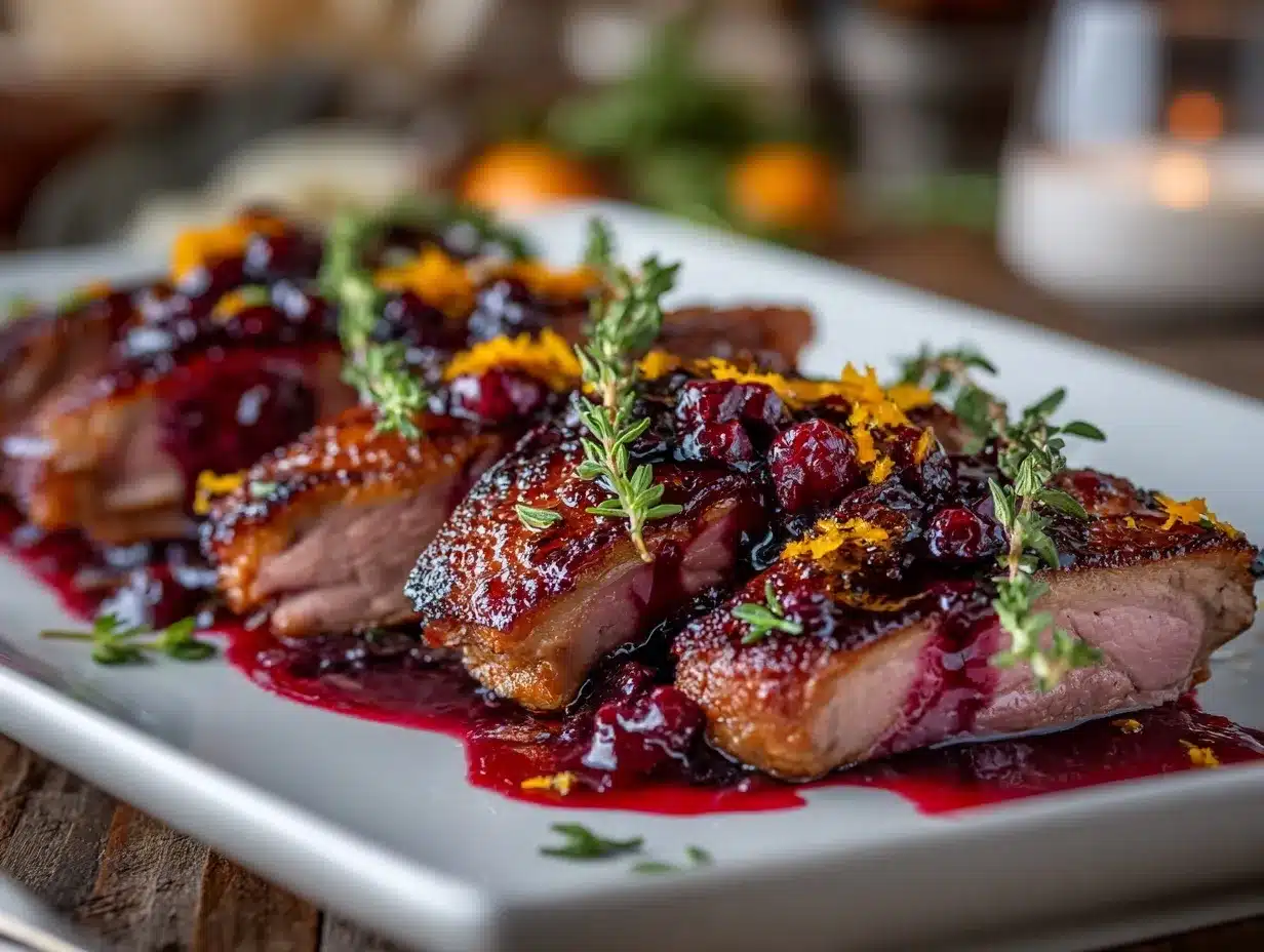 cranberry gastrique preparation steps