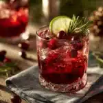 cranberry shrub cocktail - featured image