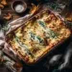 creamy pumpkin Alfredo lasagna - featured image