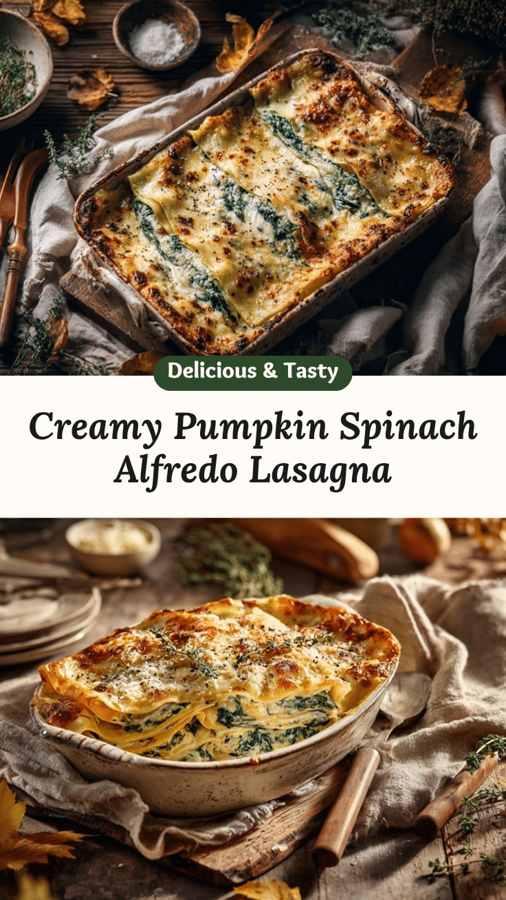 creamy pumpkin Alfredo lasagna recipe