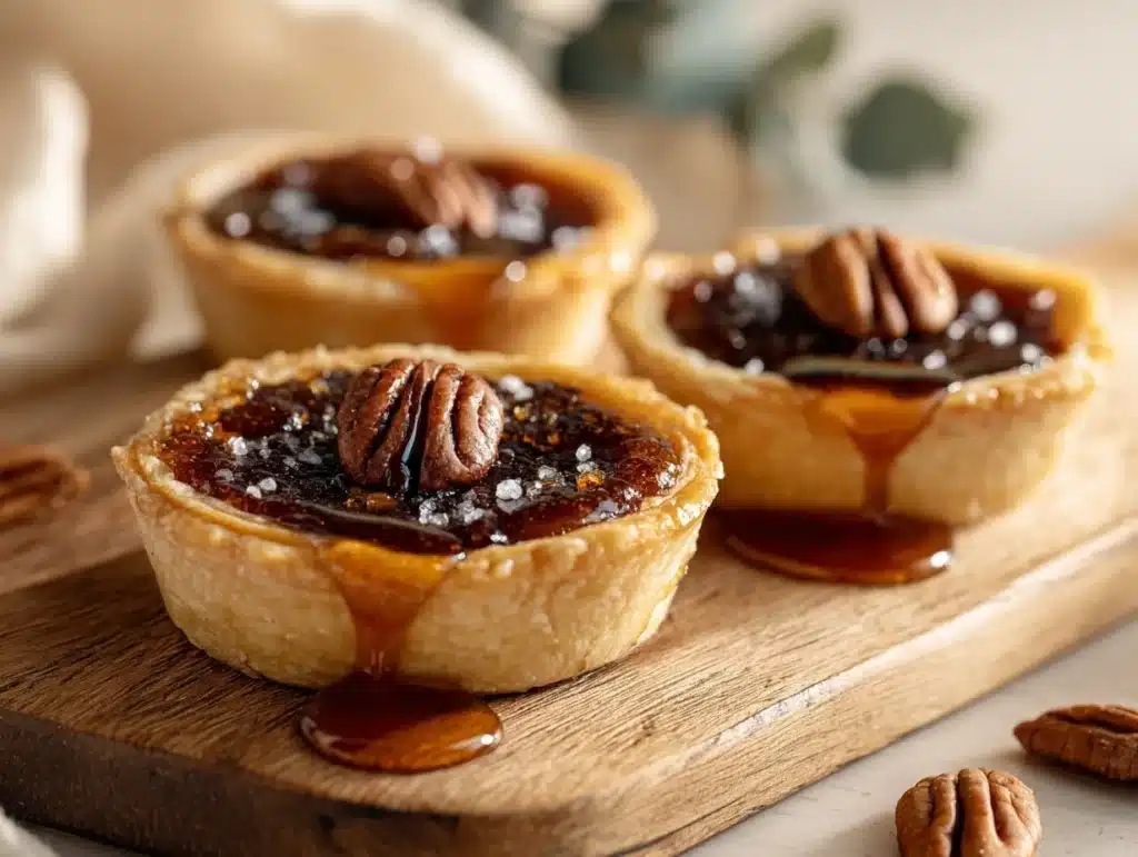maple bourbon butter tarts - featured image