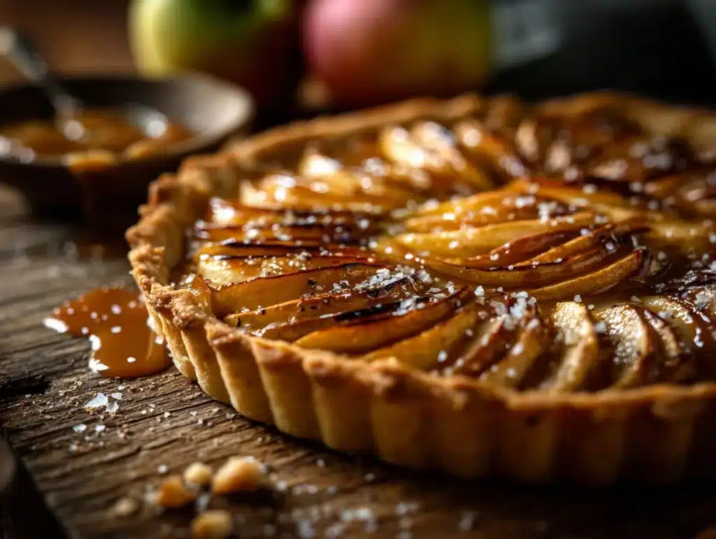 miso caramel apple tart - featured image