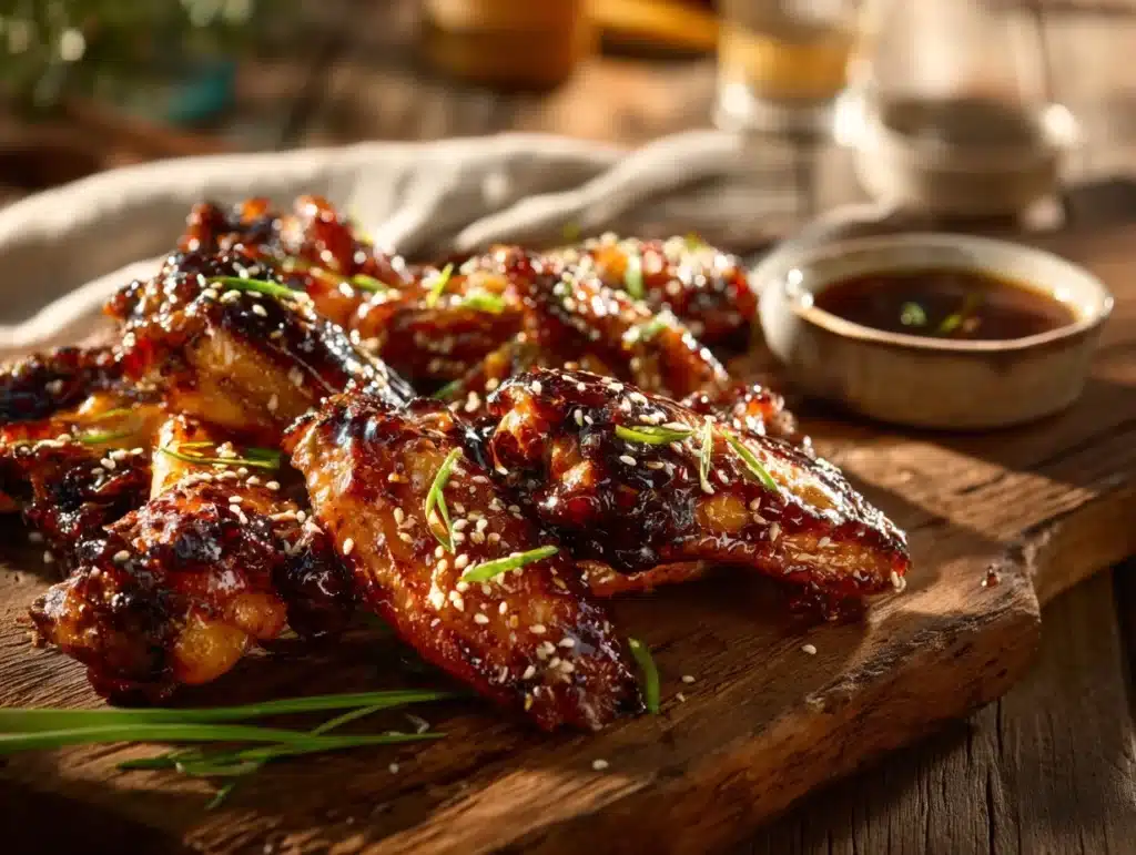 miso-honey glazed turkey wings - featured image