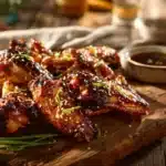 miso-honey glazed turkey wings - featured image