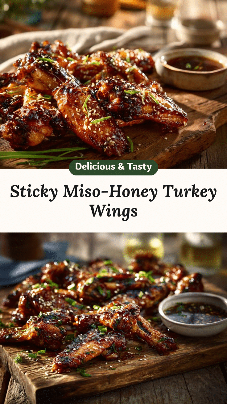 miso-honey glazed turkey wings recipe
