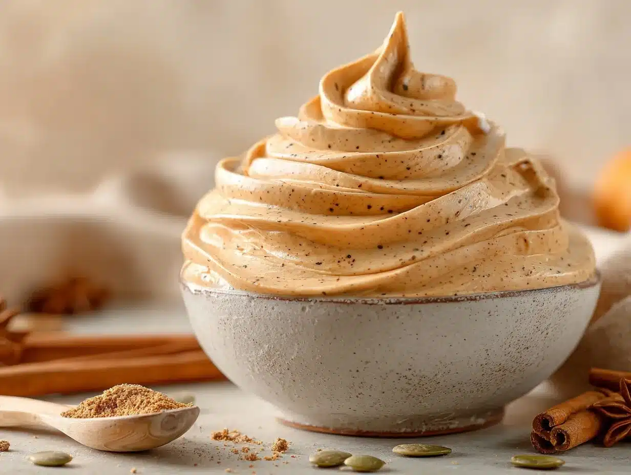pumpkin spice buttercream frosting preparation steps