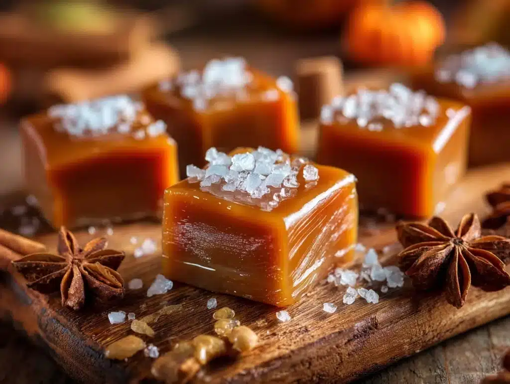 pumpkin spice salted caramels - featured image
