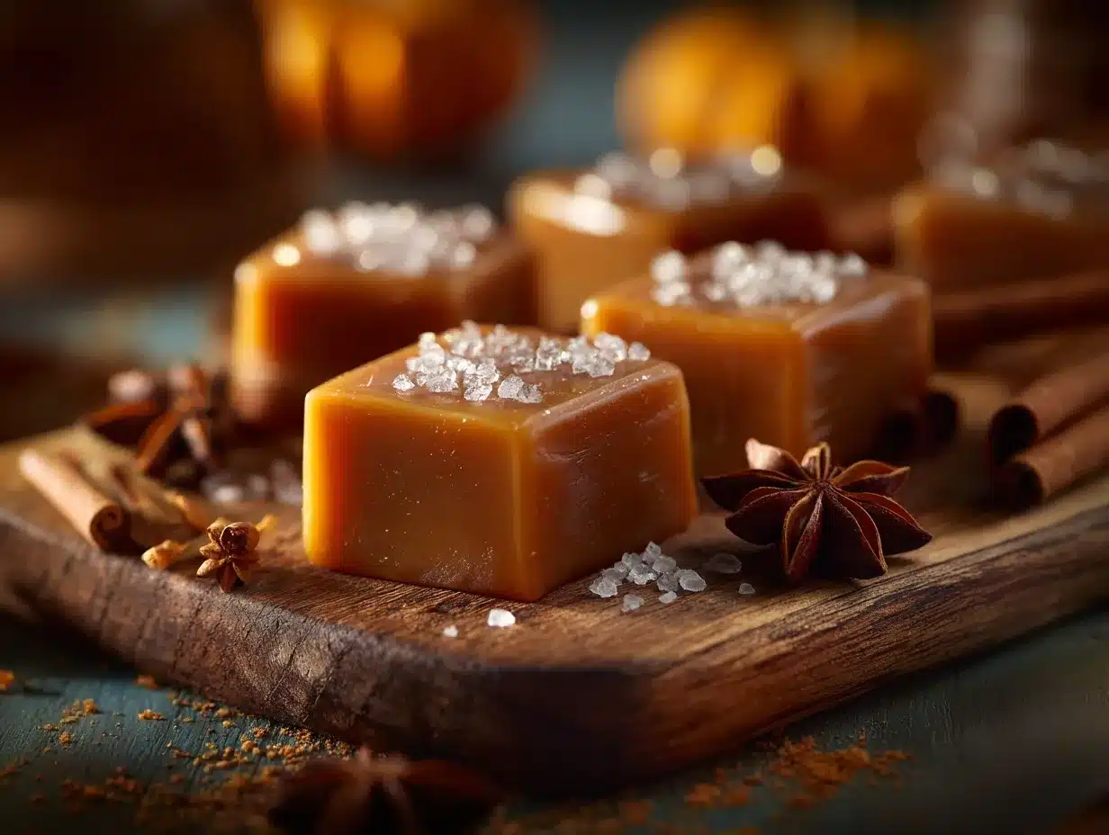 pumpkin spice salted caramels preparation steps