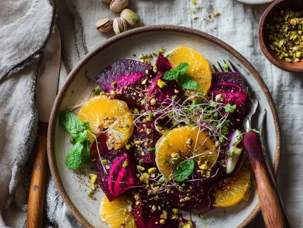roasted beet salad - featured image