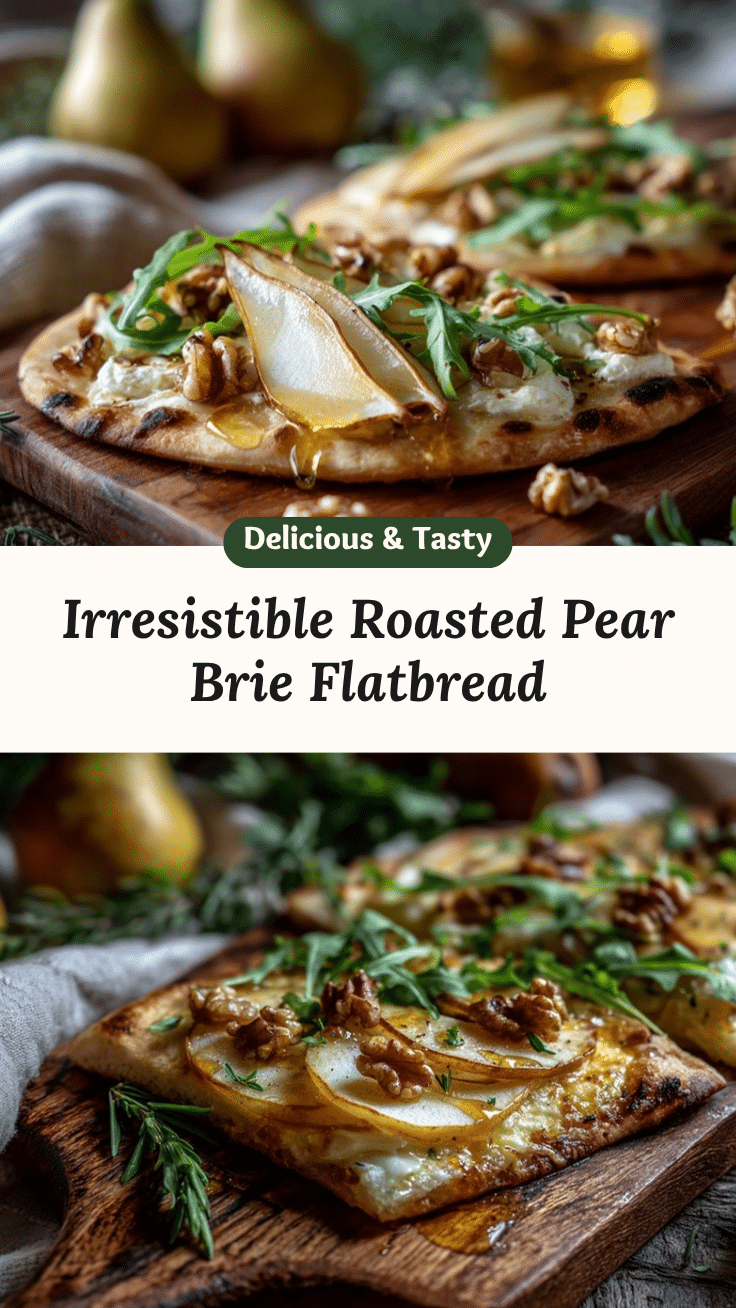 roasted pear and brie flatbread recipe