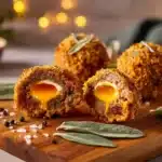 sausage and sage scotch eggs - featured image