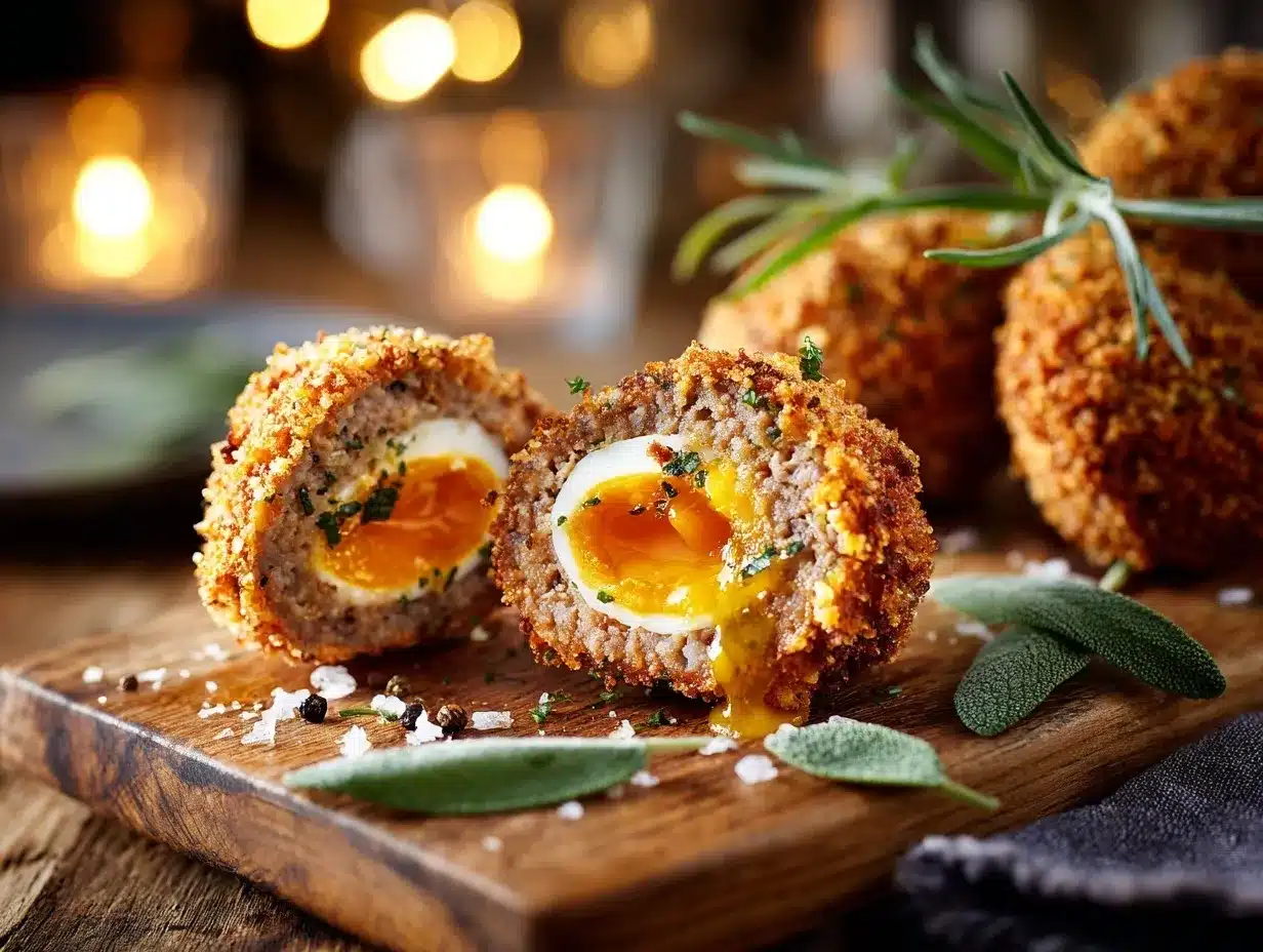 sausage and sage scotch eggs preparation steps