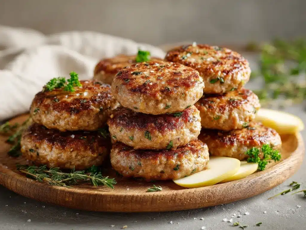 savory turkey and apple sausage patties - featured image