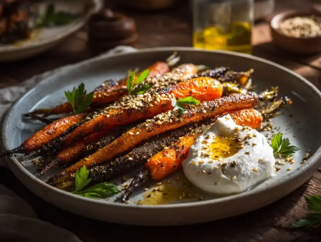 zaatar roasted carrots - featured image