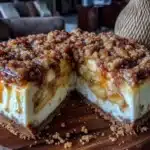 apple crumble cheesecake - featured image