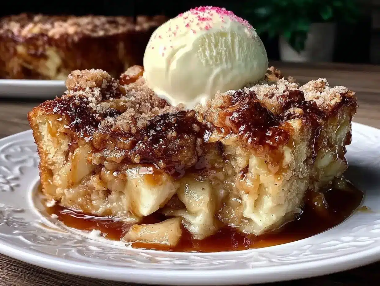 apple pie bread pudding preparation steps