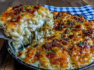 bacon ranch mac and cheese - featured image