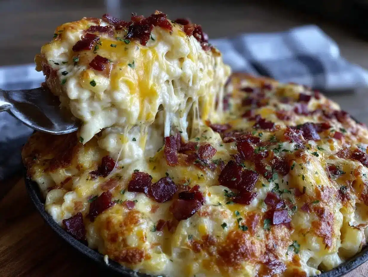 bacon ranch mac and cheese preparation steps