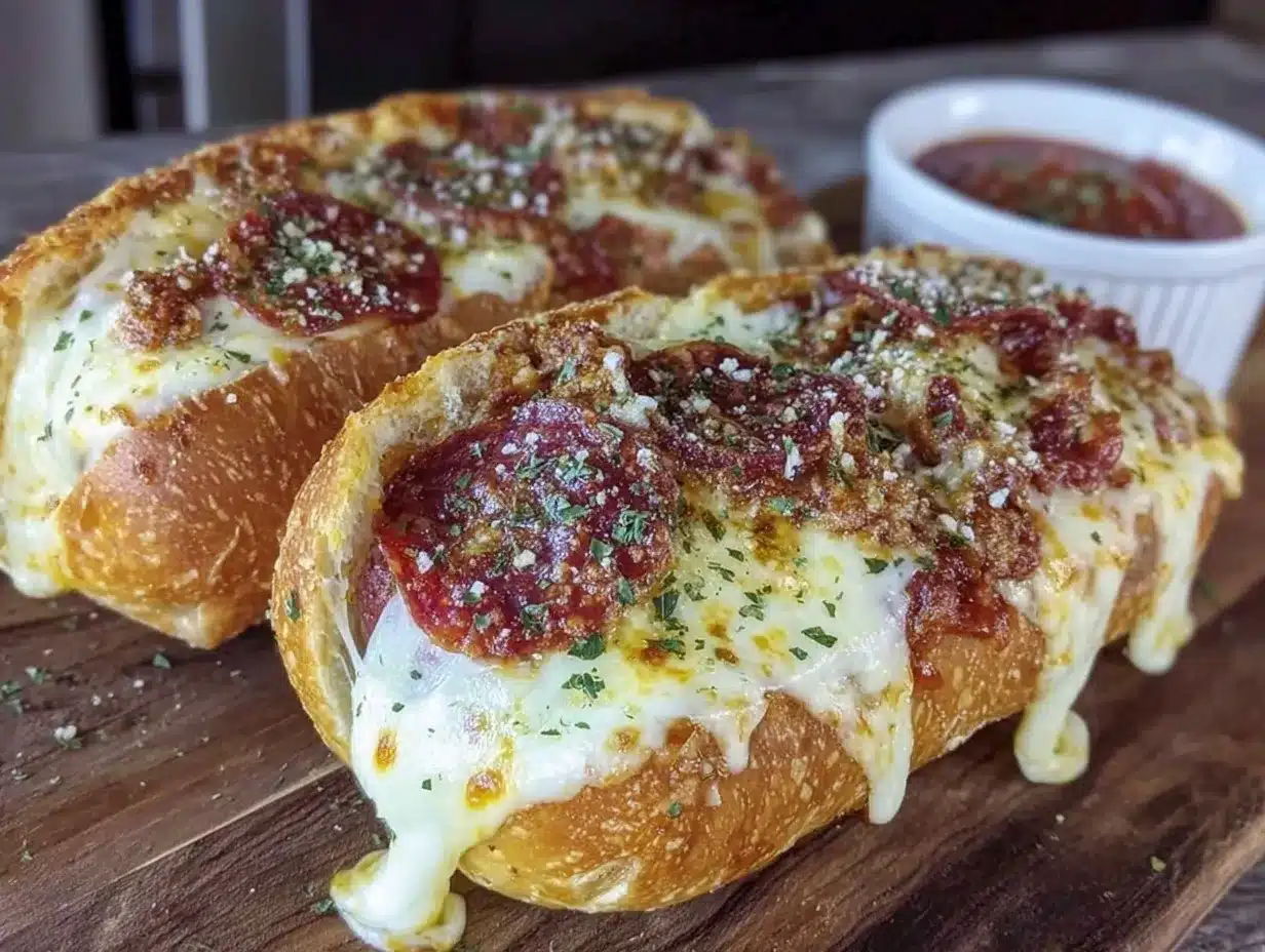 baked Italian sub sandwiches preparation steps