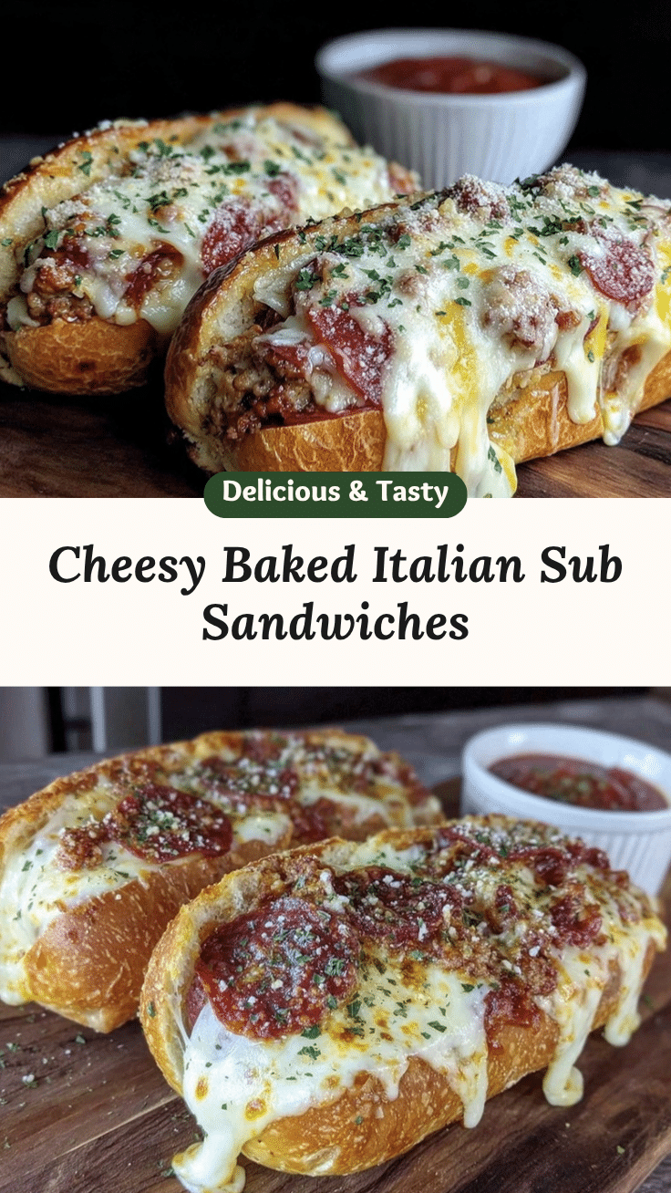 baked Italian sub sandwiches recipe