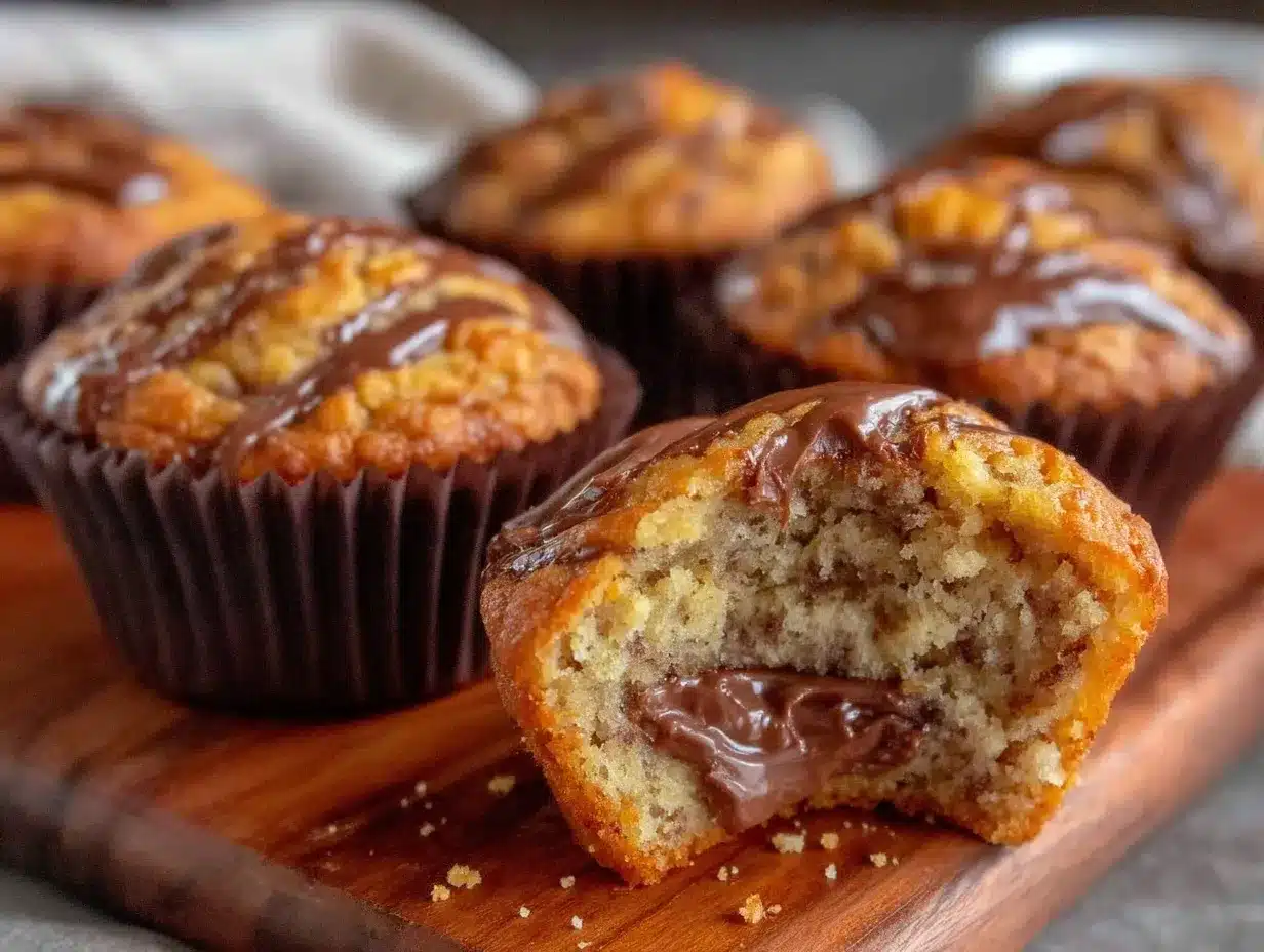 Banana Nutella Muffins preparation steps