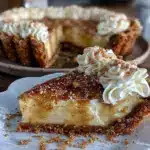 brown sugar cinnamon maple cream pie - featured image