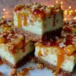 caramel apple cheesecake bars - featured image