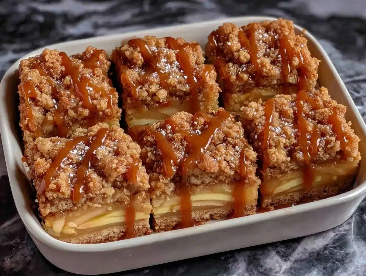 caramel apple pie bars preparation steps