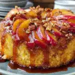 caramel apple upside-down cake - featured image