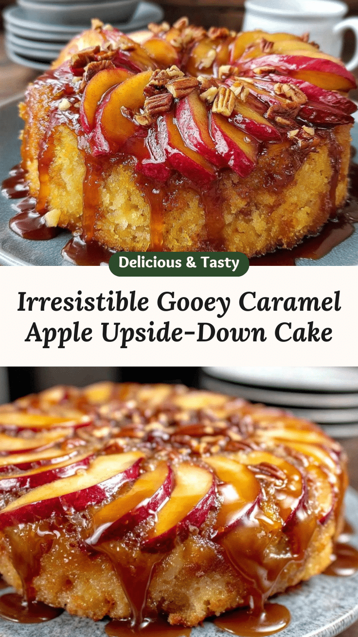 caramel apple upside-down cake recipe