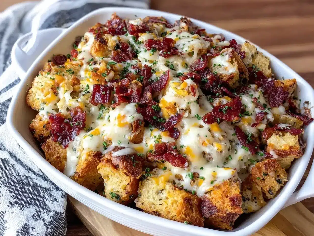 cheesy bacon ranch stuffing bake preparation steps