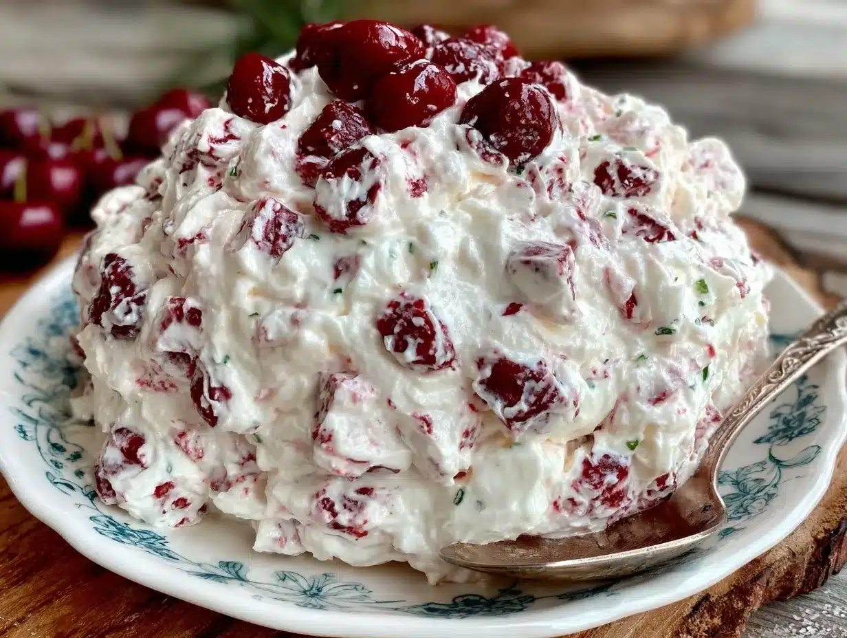 cherry fluff dessert preparation steps