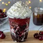 cherry vanilla iced latte - featured image