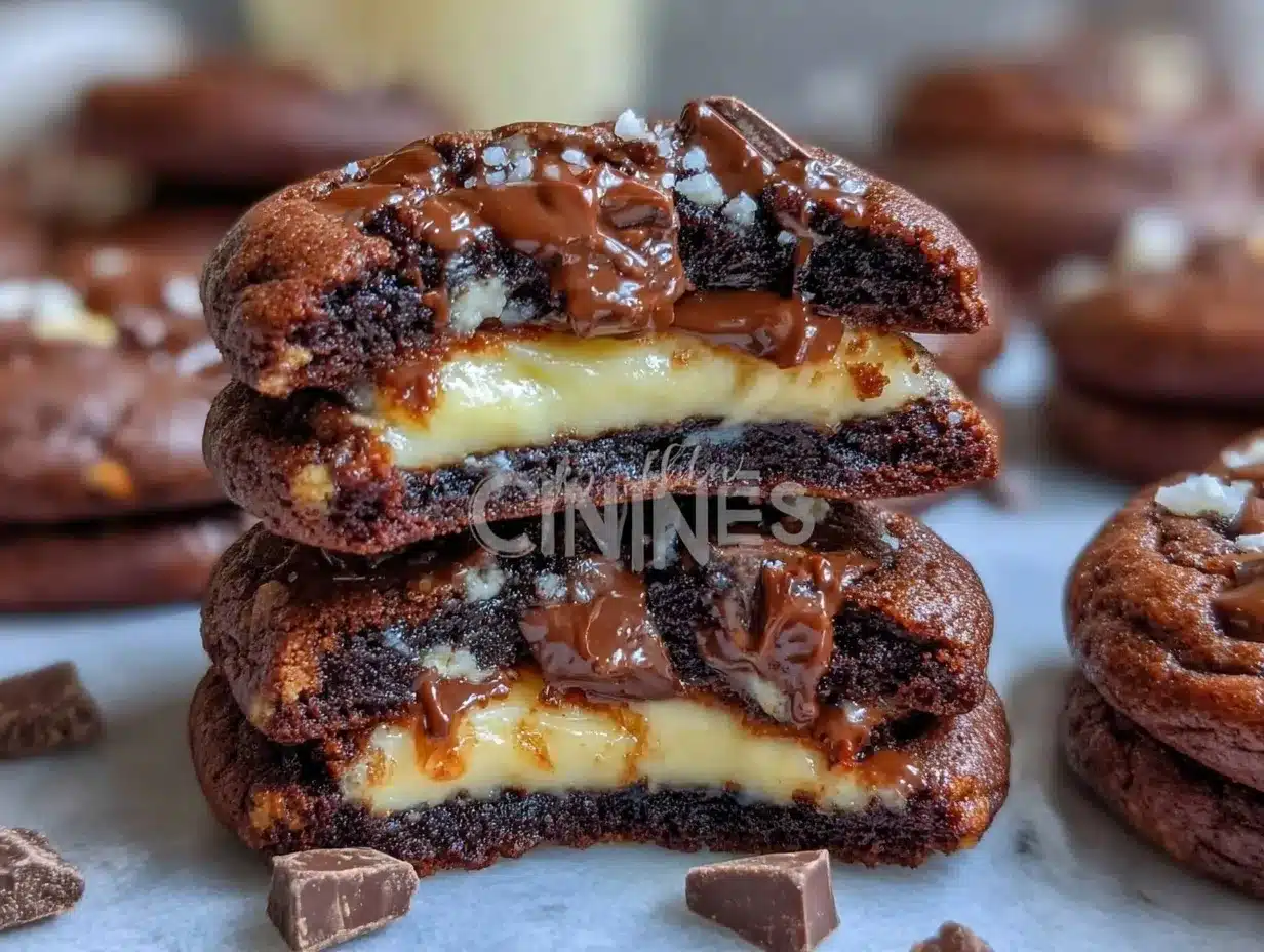 Chocolate Cheesecake Cookies preparation steps