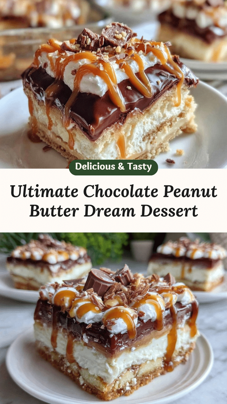 Chocolate Peanut Butter Dream Layer Dessert recipe