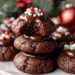 chocolate thumbprint cookies - featured image
