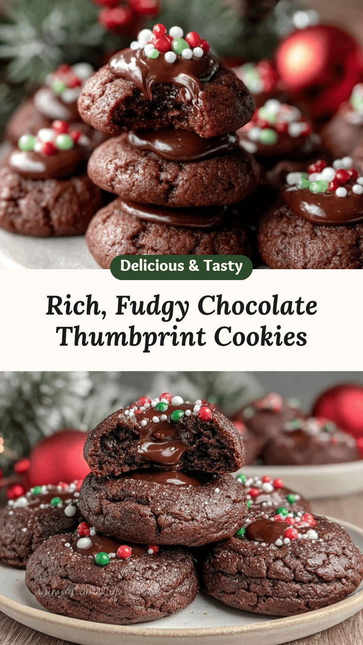 chocolate thumbprint cookies recipe