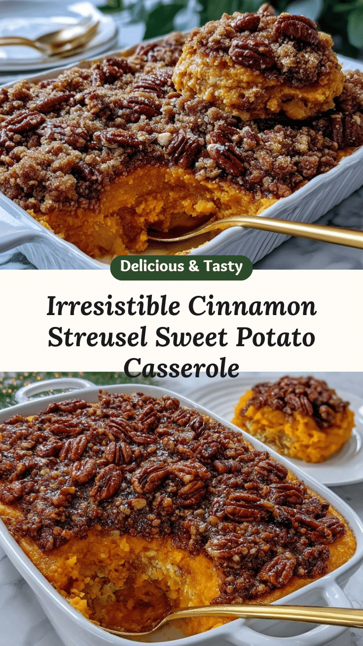 Cinnamon Streusel Sweet Potato Casserole recipe