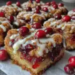 cranberry crumble bars - featured image