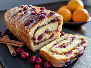 cranberry orange cinnamon swirl bread - featured image